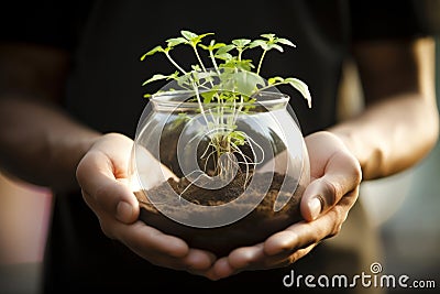 Home grown salad sprouts, micro greens for healthy eating, organic gardening, green mood Stock Photo