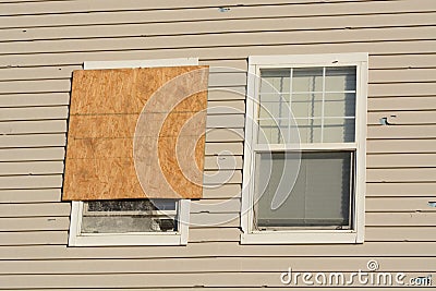 Home Hail damage Stock Photo