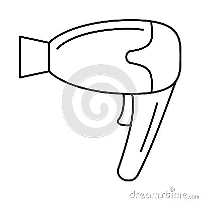 Home hair dryer icon, outline style Vector Illustration