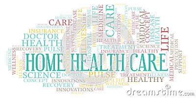 Home Health Care word cloud Stock Photo