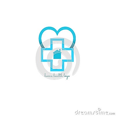 Home health logo. icon. symbol. vector. on white background Vector Illustration