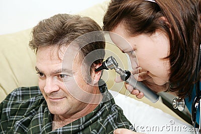 Home Health - Otoscope Stock Photo