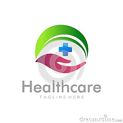 Home healthcare logo and icon design Vector Illustration