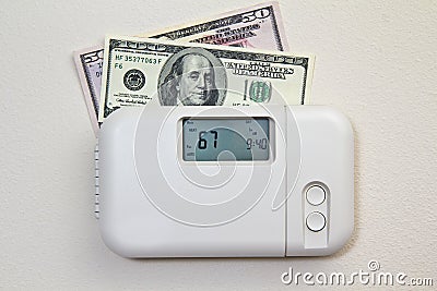 Home Heating Costs Stock Photo