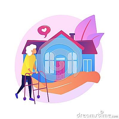 Home help abstract concept vector illustration. Vector Illustration