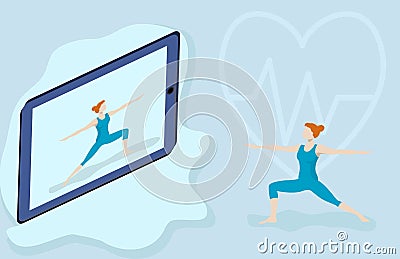 Home hobbies,people using devices to participate in new hobbies. Vector Illustration