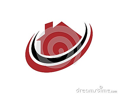 home house curve logo icon Vector Illustration