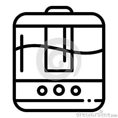 Home humidifier icon, outline style Vector Illustration