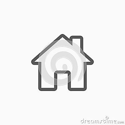 Home icon, house, hearth, accommodation, room, rest, hostel, apartment Vector Illustration