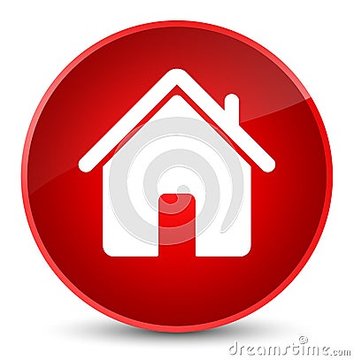 Home icon elegant red round button Cartoon Illustration