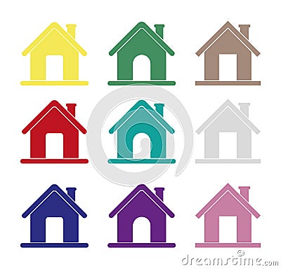 Home icons, different house icons for internet, vector, homepage Vector Illustration