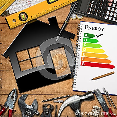 Home Improvement Concept - Energy Efficiency Stock Photo