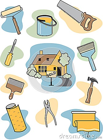 Home Improvement Icons Vector Illustration