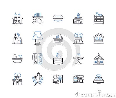 Home improvement line icons collection. Renovation, Refurbishment, Remodeling, Upgrade, Revamp, Redesign, Repair vector Vector Illustration