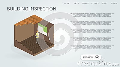 Home inspection report. Home inspection report in flat style. Vector invoice form template design. Vector Illustration