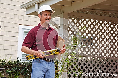 Home inspector house building contractor Stock Photo