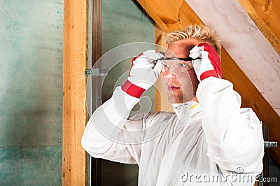 Home insulation workwear Stock Photo