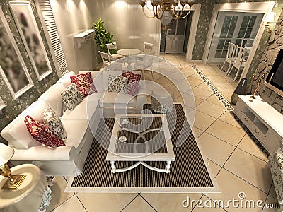 Home interior 3d rendering Stock Photo