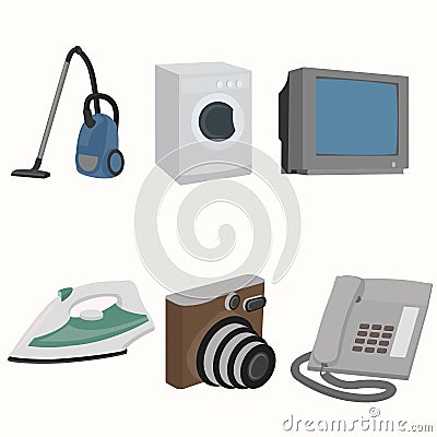 Home interior items. Vector Illustration