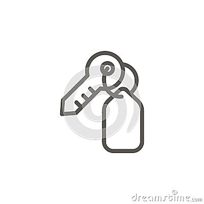 Home, key vector icon. Simple element illustration from UI concept. Home, key vector icon. Real estate concept vector illustration Cartoon Illustration