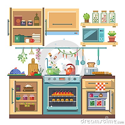 Home kitchenware Vector Illustration