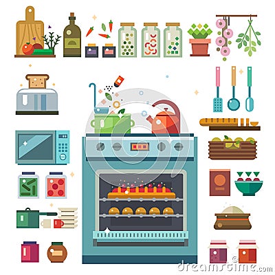 Home kitchenware Vector Illustration