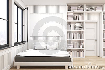 Home library with a bed Stock Photo