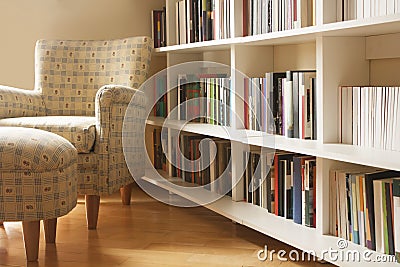 Home library Stock Photo