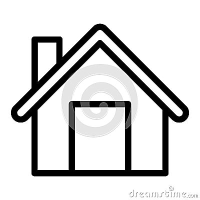Home line icon. House vector illustration isolated on white. Building outline style design, designed for web and app Vector Illustration