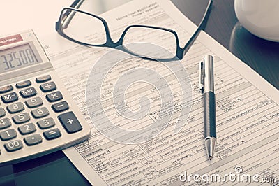 Home loan application form Stock Photo
