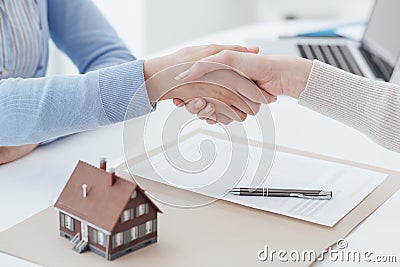 Home loan and insurance Stock Photo