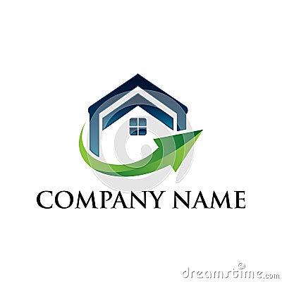 Home loan logo, Real estate logo, Home with window,EPS 8,EPS 10 Vector Illustration