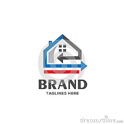 Home loan logo, Real estate vector logo Vector Illustration