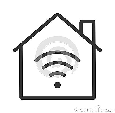 Home wifi icon. smart home Vector Illustration