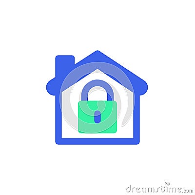 Home lock icon vector Vector Illustration