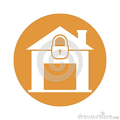 Home lock Vector Icon which can easily modify or edit Vector Illustration
