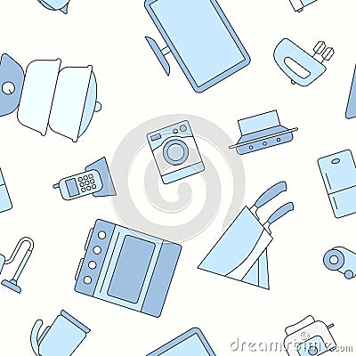 Home machines background 05-05-2 Vector Illustration