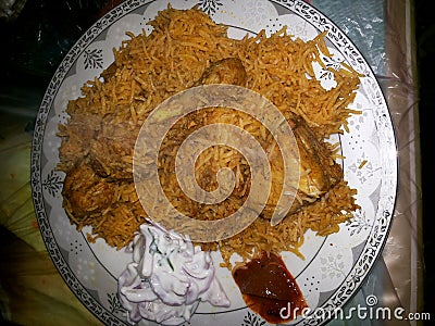 Chicken Briyani Stock Photo