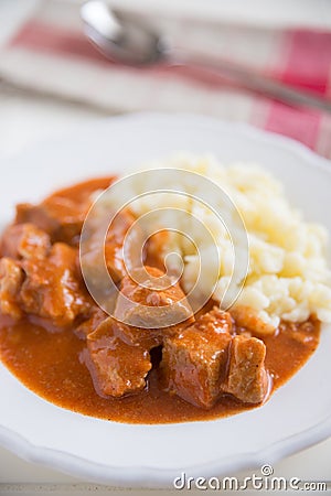 Home made Goulash Soup Stock Photo