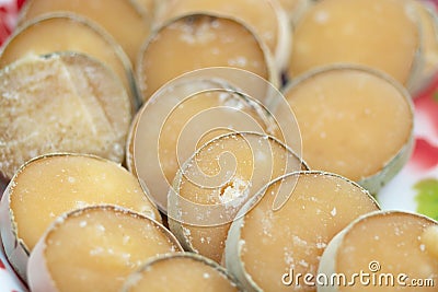 Home made organic palm sugar sweetener made from coconut tree Stock Photo