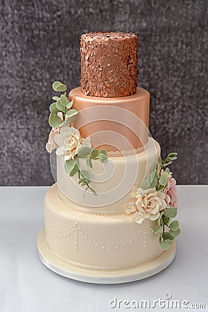 Stacked Wedding Cake Stock Photo