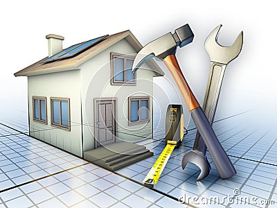 Home maintenance Cartoon Illustration