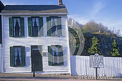 Home of Mark Twain, Hannibal, MO Editorial Stock Photo