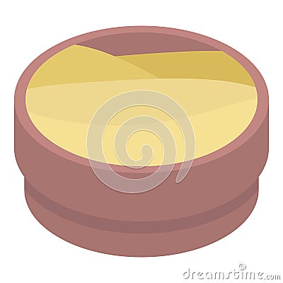 Home mayonnaise icon, isometric style Vector Illustration