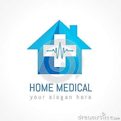 Home medical logo Vector Illustration