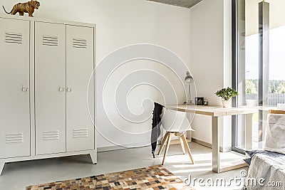 Home with metal wardrobe Stock Photo