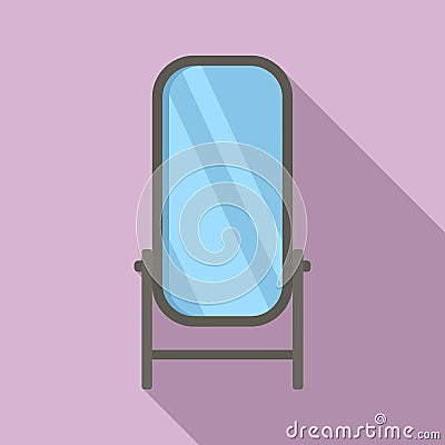 Home mirror icon, flat style Vector Illustration