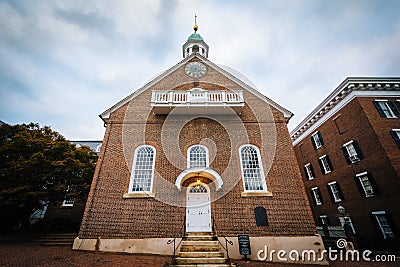 The Home Moravian Church, in the Old Salem Historic District, in Editorial Stock Photo
