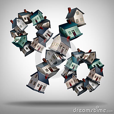 Home Mortgage Rates Stock Photo