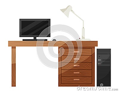 Home office element Vector Illustration